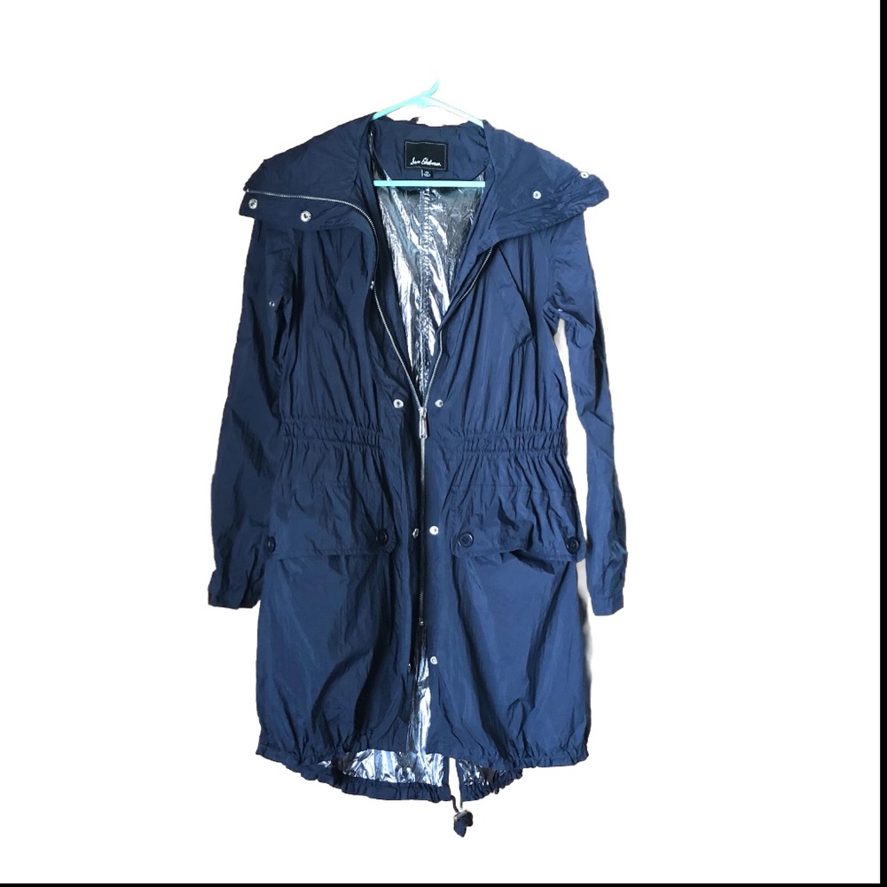 Sam Edelman Rain Utility Jacket Hideaway Hood Outerwear Size XS